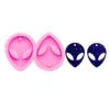Cute Shiny Mini Alien Face Shape Earring Keychain Silicone Mold With Hole For DIY Trinket Desserts Fondant Mold Cupcake Cake Topper Decoration Candy Gum Paste Jelly Shots Crystal Pudding 2 Cute Shiny Mini Alien Face Shape Earring Keychain Silicone Mold With Hole For DIY Trinket Desserts Fondant Mold Cupcake Cake Topper Decoration Candy Gum Paste Jelly Shots Crystal Pudding -Wilton Shop 41rnPxudd9L
