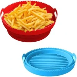 Air Fryer Silicone Liners 8 Inch, 2 Pack Air Fryer Accessories For Ninja Air Fryer Liners Reusable With Handle, Basket For 5 QT To 7 QT, Red & Blue 19 Air Fryer Silicone Liners 8 Inch, 2 Pack Air Fryer Accessories For Ninja Air Fryer Liners Reusable With Handle, Basket For 5 QT To 7 QT, Red & Blue -Wilton Shop 41rnk8A7DaL. AC