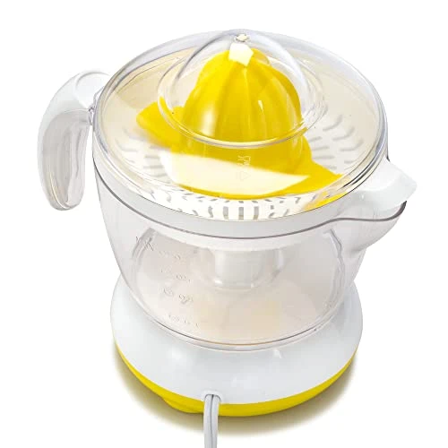 BPA-Free Electric Citrus Juicer Extractor, Compact Volume Pulp Control, Oranges, Lemons, Limes, Grapefruits With Easy Pour Spout, 24oz, White 4 BPA-Free Electric Citrus Juicer Extractor, Compact Volume Pulp Control, Oranges, Lemons, Limes, Grapefruits With Easy Pour Spout, 24oz, White - Image 2