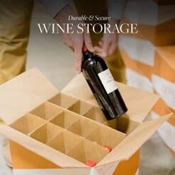 Wine Storage Boxes - Upright Style - 12 Bottle 750 ML (QTY: 10 Boxes) -Wilton Shop 41rzdunU0eL