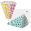 Premium Cotton Candy Cones 50 Pack Pastel Stripes - Candy Park Multicolor Paper Cones - For Cotton Candy Machines & Candy Floss Sugar - Celebrations & Party Supplies -Wilton Shop 41s33K8ZPoL