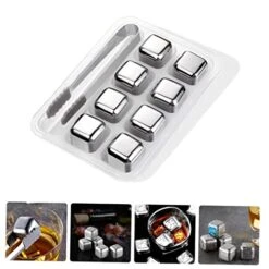1 Set Ice Tart Stainless Steel Icebre Decanter Whiskey Ice Cube Stainless Steel Ice Cube Wine Ice Cube Wine Set Metal Ice Cube -Wilton Shop 41sFkHNiUxL