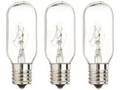 40 Watt Microwave Bulb GE WB36x10003 Incandescent - Warm White Microwave Light - Fits Most GE And Whirlpool Ovens - E17 Intermediate Base Bulb - 40 Watt 130 Volt Appliance Bulb - Pack Of 3 Bulbs