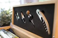 Bamboo Wood Wine Gift Box Set With Tools By Case Elegance -Wilton Shop 41sHz1lLMgL