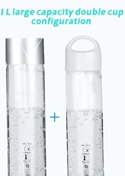 QKWIN Sparkling Water Maker, One Touch Soda Streaming Machine With 2 Water Bottles, Make Homemade Sparkling Water, Juice, Coffee, Tea And Cocktail Drinks With Fruit -Wilton Shop 41sLKZIwrxL