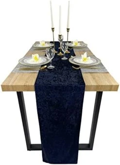 Uxurious Velvet Table Runner, 10ft Wedding Reception Decorations, 20x120inch Soft Velvet Fabric, Table Linen Overlay, Wedding Table Runners(Emerald Green, 20X120inch) -Wilton Shop 41sMu6zGj8L. AC