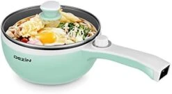 Ezin Electric Hot Pot Upgraded, Non-Stick Sauté Pan, Rapid Noodles Cooker, 1.5L Mini Pot For Steak, Egg, Fried Rice, Ramen, Oatmeal, Soup With Power Adjustment (Egg Rack Included) -Wilton Shop 41scbA7MvfL. AC