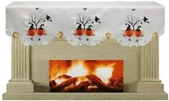 4PCS Halloween Placemats 11x17”, Embroidered Spooky Pumpkin Bats Spider Web Tray Cloth, Ivory, Set Of 4 Pieces -Wilton Shop 41skEDOL3HL. AC