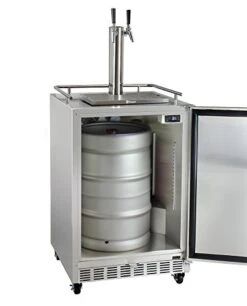 Kegerator 24" Wide Dual Tap Stainless Steel Commercial Beer Dispenser HK38SSC-2 -Wilton Shop 41smpqg1T2L