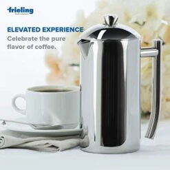 Double-Walled Stainless-Steel French Press Coffee Maker, Polished, 17 Ounces 21 Double-Walled Stainless-Steel French Press Coffee Maker, Polished, 17 Ounces -Wilton Shop 41spbOlZDPL