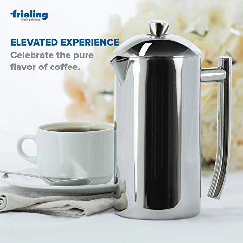 Double-Walled Stainless-Steel French Press Coffee Maker, Polished, 17 Ounces 7 Double-Walled Stainless-Steel French Press Coffee Maker, Polished, 17 Ounces - Image 5