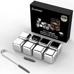 Whiskey Stones 16 Pack,Reusable Ice Cubes, High Cooling Technology,Stainless Steel Ice Cubes, For Whiskey, Vodka, Liqueurs, Wine,Beverage Juice Or Soda, Pack Of 16 21 Whiskey Stones 16 Pack,Reusable Ice Cubes, High Cooling Technology,Stainless Steel Ice Cubes, For Whiskey, Vodka, Liqueurs, Wine,Beverage Juice Or Soda, Pack Of 16 -Wilton Shop 41t OEcnTpL. AC