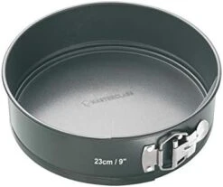 KCMCHB63 18 Cm Springform Cake Tin With Loose Base And PFOA Free Non Stick, Robust 1 Mm Carbon Steel, 7 Inch Round Pan, Grey -Wilton Shop 41t7CIupBkL. AC