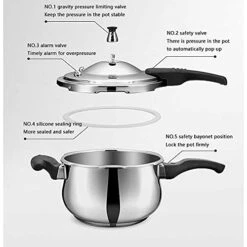 304 Stainless Steel Pressure Cooker, Household Gas Explosion-proof Small Pressure Cooker, General Use For Gas Stove And Induction Cooker Large Capacity (Size : 4L) -Wilton Shop 41tBenwvNgS