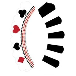 Asino Party Decorations Poker Theme - Cupcake Wrappers 36 | Las Vegas Party Supplies, Adult Birthday Decor, Game Night Party, Playing Card Theme Cup Cake Wraps -Wilton Shop 41tG6PzCmTL