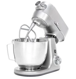 Tilt-Head Electric Stand Mixer | 7-Speed, 350-Watt Motor | Includes 5.3-Quart Bowl, Flat Beater, Dough Hook, Wire Whisk & Pouring Shield | Countertop Kitchen Essentials | Granite Gray