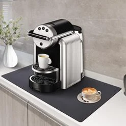 Coffee Mat Absorbent Coffee Bar Mat For Kitchen Hide Stain Rubber Backed,Super Absorbent Draining Mat,12" X 19" Coffee Bar Accessories Fit Under Coffee Pot -Wilton Shop 41tjNXOPKdL. AC