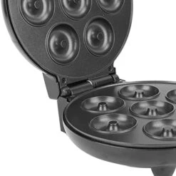 Donut Maker, Stylish Prevent Stick Mini Easy Release Double Sided Heating Donut Maker Machine For Kitchen (Black) 12 Donut Maker, Stylish Prevent Stick Mini Easy Release Double Sided Heating Donut Maker Machine For Kitchen (Black) -Wilton Shop 41toK1I2DaL