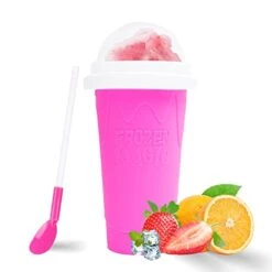 Lushy Maker Cup, Slushie Cup Maker Squeeze, TIK TOK Magic Quick Frozen Smoothies Cup, Insta Slushy Maker Cup With Lids And Straws For Kids & Adults