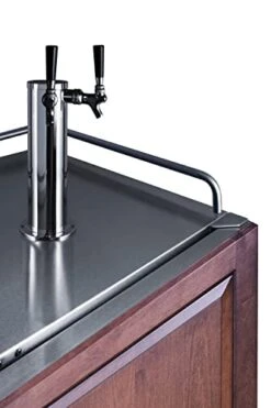 Summit Appliance SBC682WKDTWIN 24" Wide Built-in Wine Kegerator, 5.6 Cu.ft. Interior, Weatherproof, Dual Tap System, Automatic Defrost, Tap Cool System, Digital Thermostat, Stainless Steel Drip Tray -Wilton Shop 41u4SIFFAdL