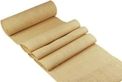 Jute Table Runner - 2 Pack Natural Burlap White Lace Trim XL Tablerunners - Harvest Autumn Fall Thanksgiving Holiday Christmas Festive Party Farmhouse Dining Kitchen Tabletop -12x108 In -Wilton Shop 41u93CfYFlL. AC