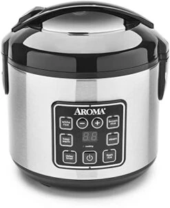 GENERIC 8 Cup Digital Cool-Touch Rice Cooker And Food Steamer, Stainless, ARC-914SBD (Renewed)