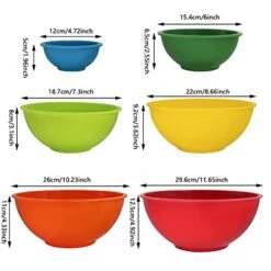 Classic Mixing Bowl Set, BPA Free Plastic, Microwave And Dishwasher Safe,Ideal For Baking, Prepping, Cooking And Serving Food (Set Of 6) 8 Classic Mixing Bowl Set, BPA Free Plastic, Microwave And Dishwasher Safe,Ideal For Baking, Prepping, Cooking And Serving Food (Set Of 6) -Wilton Shop 41uRFzrPtpL