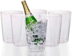 6 Pack Of 96 Ounce Disposable Clear Plastic Ice Bucket For Parties - Good As One Large Champagne Chiller Or Classic Wine Bottle Chiller -Wilton Shop 41uRKhXKhAL. AC