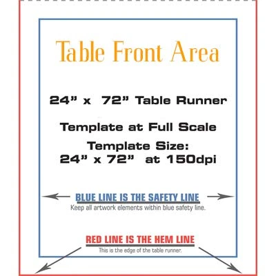 Custom Table Runner 24"x72" Add Your Business Logo Or Any Text, Free Basic Custom Design 2x6 Ft (24"x72") 6 Custom Table Runner 24"x72" Add Your Business Logo Or Any Text, Free Basic Custom Design 2x6 Ft (24"x72") - Image 4
