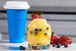 Slushy Maker Cup,TIK TOK Magic Quick Frozen Smoothies Cups For Kids,Ice Cream Maker Cup With Travel Easy-carry,Slushies And Homemade Milk Shake In Minutes (Blue) -Wilton Shop 41ugWMdKAWL