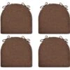 Kitchen Chair Cushions U-Shaped Dining Chair Cushions With Ties Non Slip Kitchen Dining Chair Pads And Seat Cushion Set 17 X 16 Inches Brown 4 Pcs -Wilton Shop 41ugxyJu9xL