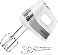 Hand Mixer Electric, REDMOND Hand Held Mixer With Turbo Function, Stainless Steel 5-Speed Kitchen Mixer For Whipping, Mixing Cookies, Cakes, Dough Batters, Cream -Wilton Shop 41upzggBmpL. AC