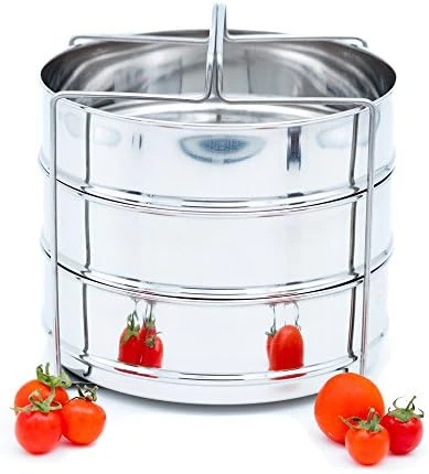 STEAMER INSERT PRESSURE COOKER ACCESSORIES With 3 Insert Pans And A GRIPPER (5 Qt) 6 STEAMER INSERT PRESSURE COOKER ACCESSORIES With 3 Insert Pans And A GRIPPER (5 Qt) - Image 4