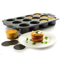 Mini Cheesecake Pan, 13" X 8.25", Nonstick 11 Mini Cheesecake Pan, 13" X 8.25", Nonstick -Wilton Shop 41v4AwlbpBL
