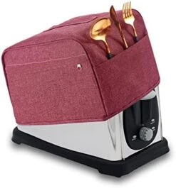 2 Slice Toaster Cover, Bread Toaster Oven Dustproof Cover With Pockets, Waterproof Kitchen Small Appliance Cover Broiler Appliance Organizer Bag Anti Fingerprint Protection Woman Gifts (S, Grey) -Wilton Shop 41vBvk4IljL. AC