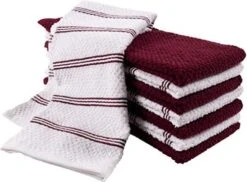 Pantry Piedmont Terry Kitchen Towels | Set Of 8, 16 X 26 Inch, Absorbent Terry Cloth Dish Towels, Hand Towels, Tea Towels | Perfect For Kitchen Spills, Cooking, And Messes - Wine Red 14 Pantry Piedmont Terry Kitchen Towels | Set Of 8, 16 X 26 Inch, Absorbent Terry Cloth Dish Towels, Hand Towels, Tea Towels | Perfect For Kitchen Spills, Cooking, And Messes - Wine Red -Wilton Shop 41vHJZtSLmL. AC