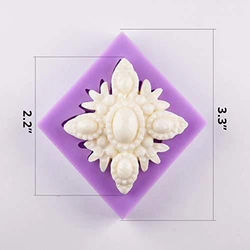 Pearl Diamond Brooch Silicone Fondant Broach Mold High Definition Quality Wedding Cake Topper Jewelry Decoration Birthday Party Gemstone Cupcake Tool For Sugarcraft, Polymer Clay, Crafting 4 Pearl Diamond Brooch Silicone Fondant Broach Mold High Definition Quality Wedding Cake Topper Jewelry Decoration Birthday Party Gemstone Cupcake Tool For Sugarcraft, Polymer Clay, Crafting - Image 2