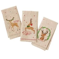 Rry Embellished Deer Towel, Brown, 28"" X 21""" -Wilton Shop 41vIfy18YnL