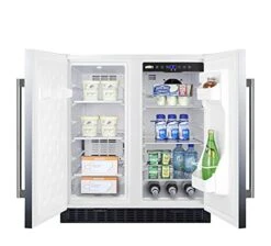 Summit FFRF3075WSS 30" Side-by-Side Compact Refrigerator And Freezer With 5.4 Cu. Ft. Capacity LED Lighting Frost Free Operation High Temperature And Open Door Alarm In Stainless Steel And White Cabinet 10 Summit FFRF3075WSS 30" Side-by-Side Compact Refrigerator And Freezer With 5.4 Cu. Ft. Capacity LED Lighting Frost Free Operation High Temperature And Open Door Alarm In Stainless Steel And White Cabinet -Wilton Shop 41vJeWnaRFL