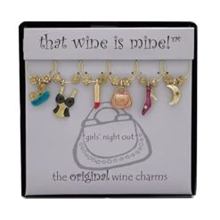 Wine Things 6-Piece Wine Glass Markers Wine Glass Charms Wine Glass Tags For Stem Glasses Wine Tasting Party, Wine Charm, Girl And Women Decor