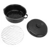 Barbecue Pot Household Roasted Finish Household Non Stick BBQ Pot Roast Pan With Lid For Roasted Sweet Potatoes Chestnuts Roasting Pan Black Speckled Sweet Potato Barbecue Plate(28cm) -Wilton Shop 41vS0IAbB9L