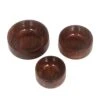 Abw Hand-Crafted Set Of 3 Wooden Bowl - Round 5.5 Inches X 4.5 Inches X 3.5 Inches Option - 1
