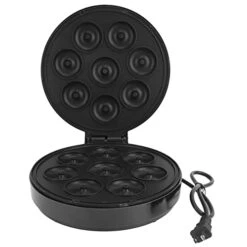 Mini Donut Maker Machine For Kid Friendly Breakfast With Non Stick Surface For Breakfast Snacks Desserts Makes 8 Doughnuts US Plug 110V Snacks