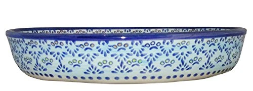 Polish Pottery Unikat Oval Baker Dish, Eva's Collection "Veronica" 5 Polish Pottery Unikat Oval Baker Dish, Eva's Collection "Veronica" - Image 3