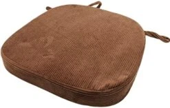 Chair Cushion With Ties For Dining Chairs - Indoor Non Slip Kitchen Room Metal Wooden Bar Seat Pads With Machine Washable Cover [14.5 X 15.5 X 2 Inches] - Dark Beige -Wilton Shop 41vcPxTNFBL. AC