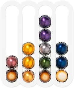 Coffee Pod Holder For Nespresso Vertuo Capsules - Magnetic Holder Suitable To Be Mounted On The Fridge (Black) -Wilton Shop 41vs j8wlBL. AC