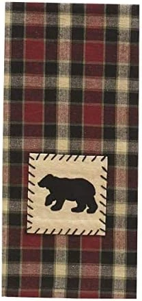 Concord Black Bear Applique Dishtowel