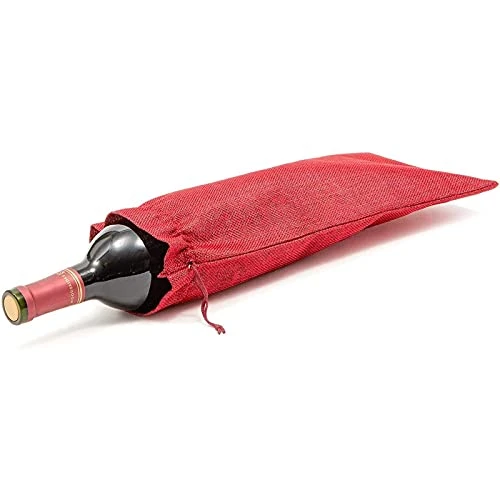 Reusable Jute Burlap Wine Bags With Drawstring (Red, 12-Pack) 4 Reusable Jute Burlap Wine Bags With Drawstring (Red, 12-Pack) - Image 2