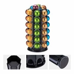 For Nespresso Pods Holder With Central Additional Pods Storage (Carousel-60+ Pods) -Wilton Shop 41wHKLFpODL