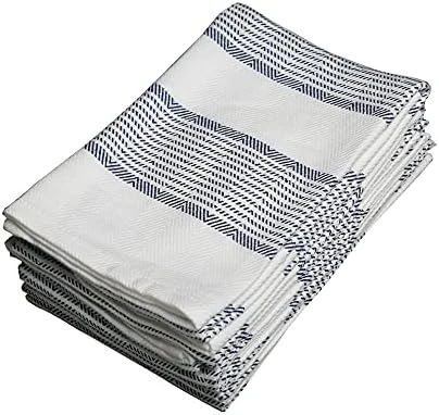 Stripe Kitchen Towels | Pack Of 6 | 18 X 28 Inches | Highly Absorbent |100% Cotton Dish Towels | Tea Towels | Bar Towels | Red 9 Stripe Kitchen Towels | Pack Of 6 | 18 X 28 Inches | Highly Absorbent |100% Cotton Dish Towels | Tea Towels | Bar Towels | Red - Image 7